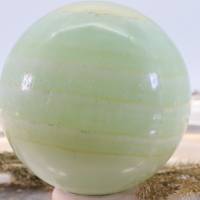 GROSSE grün gebänderte Calcit Edelsteinkugel 58 mm, Meditation und Heilsteine, glänzende Kugel, Wunderbarer Kristall Bild 5