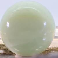 GROSSE grün gebänderte Calcit Edelsteinkugel 58 mm, Meditation und Heilsteine, glänzende Kugel, Wunderbarer Kristall Bild 6