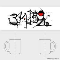 Tasse, Keramiktasse "Pi", individueller, künstlerischer Akzent für Deinen Tisch, 0,3L Bild 4