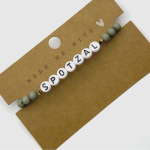 Perlenarmband - Spotzal, Geschenkidee, Herrenarmband, Damenarmband, Geschenk Paare, Buchstabenarmband Bild 2