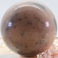 GROSSE PFIRSISCH MONDSTEIN 87 mm Edelstein Kugel, Meditation und Heilsteine, glänzende Kugel, Wunderbarer Kristall Bild 2