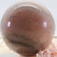 GROSSE PFIRSISCH MONDSTEIN 87 mm Edelstein Kugel, Meditation und Heilsteine, glänzende Kugel, Wunderbarer Kristall Bild 5