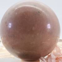 GROSSE PFIRSISCH MONDSTEIN 87 mm Edelstein Kugel, Meditation und Heilsteine, glänzende Kugel, Wunderbarer Kristall Bild 7