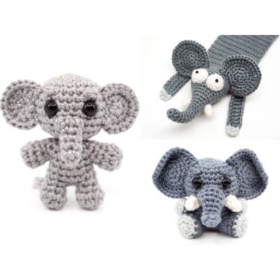 Elefanten PDF Häkelanleitung Sparset von Supergurumi | Amigurumi PDF Anleitungen