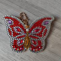 Schlüsselanhänger "Schmetterling" Diamond Painting Mitbringsel Bild 1