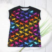 Easy Peasy T-Shirt / Dreamland Horses Rainbow / Pferde / Sommershirt / handmade Bild 1