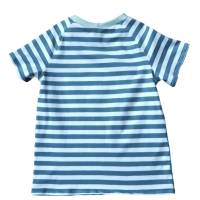 T-Shirt Jungenshirt Raglanshirt  Größe 104 - Panel Kapitän blau türkis Bild 2