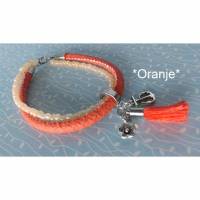 ORANJE/doppelarmband/wickelarmband/armband/blume/anker/glücksbringer/orange/holland/niederlande/geschenk für sie/talisman/floristin/schmuck Bild 1