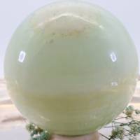 GROSSE grün gebänderte Calcit Edelsteinkugel 71 mm, Meditation und Heilsteine, glänzende Kugel, Wunderbarer Kristall Bild 10