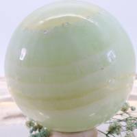 GROSSE grün gebänderte Calcit Edelsteinkugel 71 mm, Meditation und Heilsteine, glänzende Kugel, Wunderbarer Kristall Bild 3