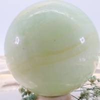 GROSSE grün gebänderte Calcit Edelsteinkugel 71 mm, Meditation und Heilsteine, glänzende Kugel, Wunderbarer Kristall Bild 4