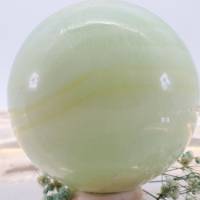 GROSSE grün gebänderte Calcit Edelsteinkugel 71 mm, Meditation und Heilsteine, glänzende Kugel, Wunderbarer Kristall Bild 5