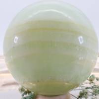 GROSSE grün gebänderte Calcit Edelsteinkugel 71 mm, Meditation und Heilsteine, glänzende Kugel, Wunderbarer Kristall Bild 9