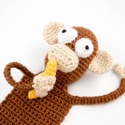 Affen Lesezeichen Häkelanleitung | Amigurumi PDF Anleitung