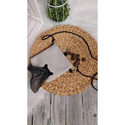 Hundeleckerlibeutel (Farbbeispiel beige) aus Polstercanvas in 36 Farben