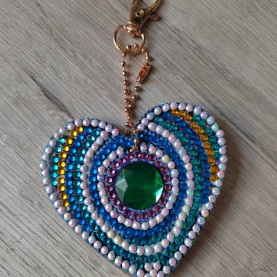 Schlüsselanhänger "Herz" Diamond Painting Mitbringsel