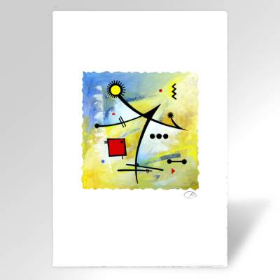 Postkarte, Kunstkarte "Vielleicht ein Tänzer?" von grafisch-studio