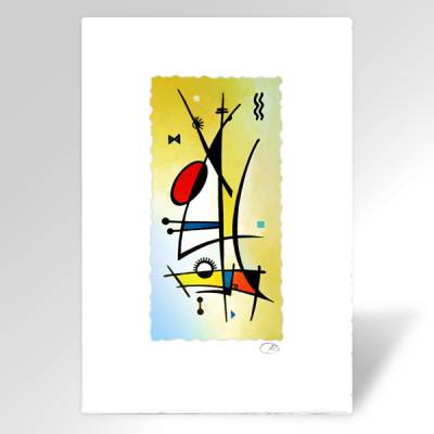 Postkarte, Kunstkarte "Vielleicht ein Schiff?" von grafisch-studio