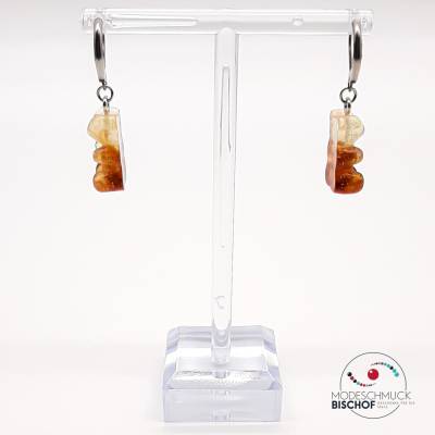 Gummibären Ohrringe braun/transparent-cola