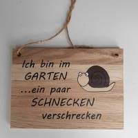 Gartenschild Schnecke/ Schild aus Klötzchen/ Familie/ Zuhause/ Deko/ Dezent Minimaldeko/ Geschen Bild 1