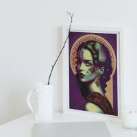 Digitaler Download Motiv "Kubismus Portrait" Sublimation png 300dpi 20x30cm Kunstdruck Wanddeko Kartenbasteln Bild 1