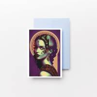 Digitaler Download Motiv "Kubismus Portrait" Sublimation png 300dpi 20x30cm Kunstdruck Wanddeko Kartenbasteln Bild 3