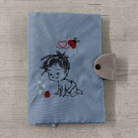 Windeltasche aus wasserabweisenden Stoff mit süßem Motiv bestickt - Baby Bild 4