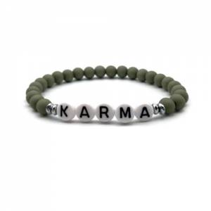 Karma Armband - Handgemachtes grünes Perlenarmband - Symbol der spirituellen Verbindung und Harmonie - Armband für Sie u Bild 1