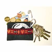 Jeans Geldtasche, Kopfhöhrertasche, Schlüsseltasche, Kreditkartentasche, Upcycling Bild 1