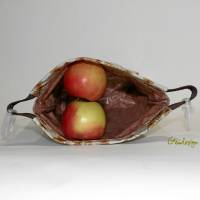 Große Lunchbag  mit Griff aus  "Au Maison"  Wachstuch Bild 4