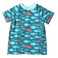 T-Shirt Jungenshirt/Raglanshirt Größe 104 - Fische petrol Bild 1