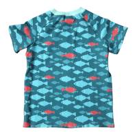 T-Shirt Jungenshirt/Raglanshirt Größe 104 - Fische petrol Bild 2