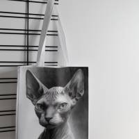 Digitaler Download Motiv "Sphynx-Katze Lineart" Sublimation png 300dpi 20x30cm Kunstdruck Wanddeko Kartenbasteln Bild 3