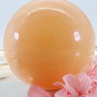 GROSSE Orangen Calcit Edelsteinkugel 69 mm, Meditation und Heilsteine, glänzende Kugel, Wunderbarer Kristall Bild 1