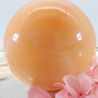 GROSSE Orangen Calcit Edelsteinkugel 69 mm, Meditation und Heilsteine, glänzende Kugel, Wunderbarer Kristall Bild 6