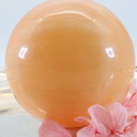 GROSSE Orangen Calcit Edelsteinkugel 69 mm, Meditation und Heilsteine, glänzende Kugel, Wunderbarer Kristall Bild 8