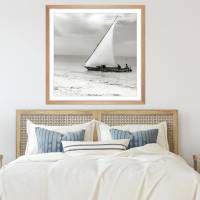 Segelboot an der Küste von Tansania Afrika analoge schwarz weiß Fotografie, KUNSTDRUCK Vintage Art Meer Nautik, maritim Bild 4