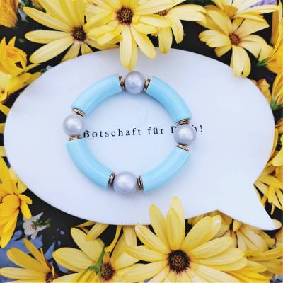 Tube Armband "Eisblauer Sommer"