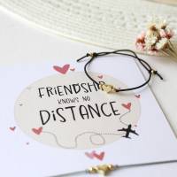 Abschiedsgeschenk Freundin | Zwei Freundschaftsarmbänder | Armband mit Karte | Friendship Geschenk | Fernreise Bild 3