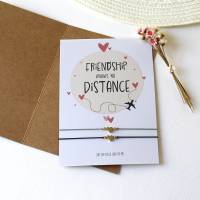 Abschiedsgeschenk Freundin | Zwei Freundschaftsarmbänder | Armband mit Karte | Friendship Geschenk | Fernreise Bild 7