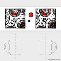 Tasse, Keramiktasse "Kreise", individueller, künstlerischer Akzent für Deinen Tisch, 0,3L Bild 4