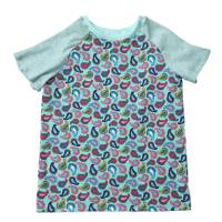 T-Shirt Mädchenshirt Raglanshirt - Größe 134 - Paisley mint Bild 1
