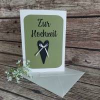 Glückwunschkarte "Zur Hochzeit" in grün Bild 1