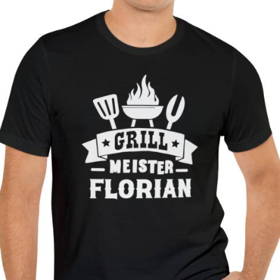 Grillmeister T-Shirt Grill Party BBQ personalisiert