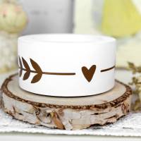 Teelichthalter mit Herz & Blättern aus Gießpulver Bild 5