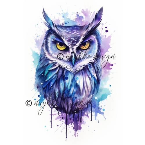 Wandbild einer mystischen Eule zum Download