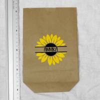 personalisierte Geschenktüte mit Sonnenblume ~ Geschenkverpackung | Papiertüte Bild 4