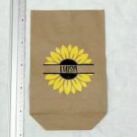 personalisierte Geschenktüte mit Sonnenblume ~ Geschenkverpackung | Papiertüte Bild 5
