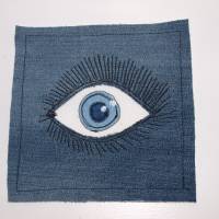 Jeans Aufnäher Auge 15 x 15 cm Jeans Flicken Patches upcycling Bild 1