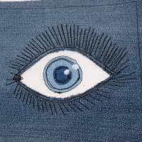 Jeans Aufnäher Auge 15 x 15 cm Jeans Flicken Patches upcycling Bild 2
